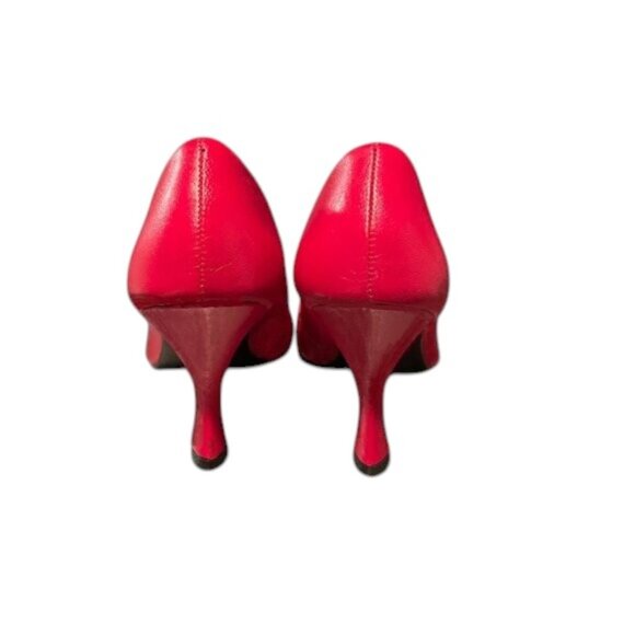 Vintage Two Lips Leather Sculpted Heels - Picture 4 of 8